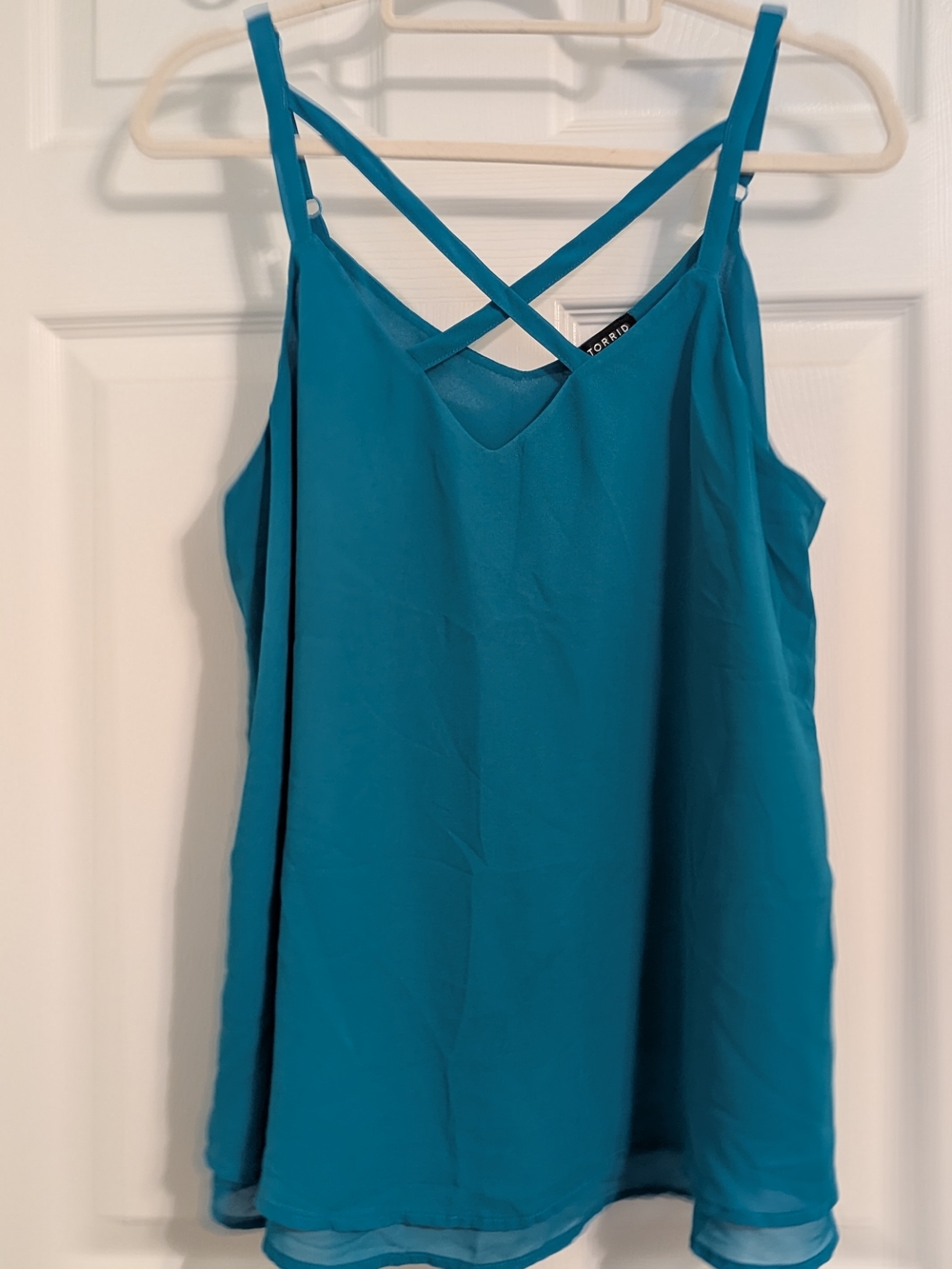 torrid Teal Crossback Chiffon Cami